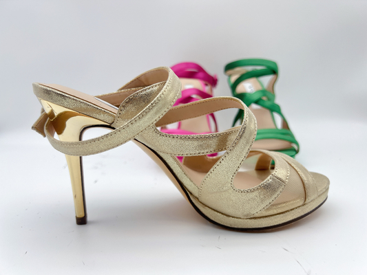 3 İnç Bayan Yumuşak Deri Sandalet Burnu Açık Elastik Stiletto Yüksek Topuk Sandalet
