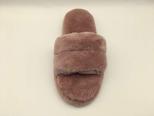 Şık Bayan Sıcak Kışlık Terlik Kaydırmaz Pembe Polar Terlik