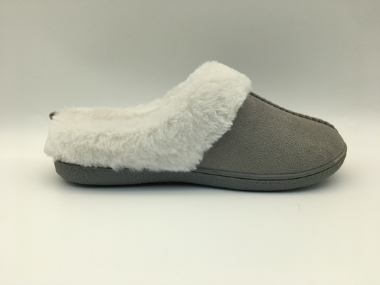 Kış Sıcak Polar Terlik Rahat İki Ton Deri Ayakkabı Microsuede saya