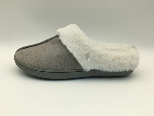 Kış Sıcak Polar Terlik Rahat İki Ton Deri Ayakkabı Microsuede saya