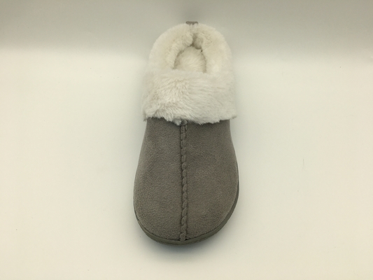 Kış Sıcak Polar Terlik Rahat İki Ton Deri Ayakkabı Microsuede saya