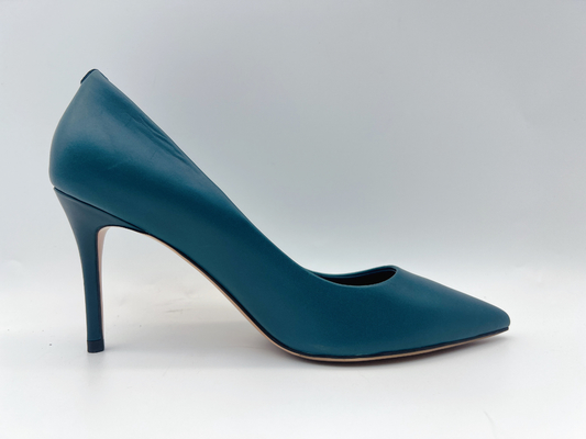 Lacivert Kadın Pompaları Sivri Burunlu Kapalı Burunlu 5cm Stiletto