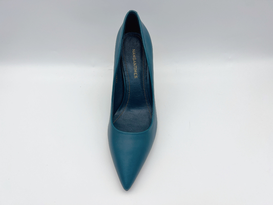 Lacivert Kadın Pompaları Sivri Burunlu Kapalı Burunlu 5cm Stiletto