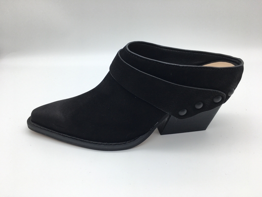 Kapalı Toe Wedge Bayan Deri Elbise Ayakkabı Yumuşak İki Ton Full Wrap Üst