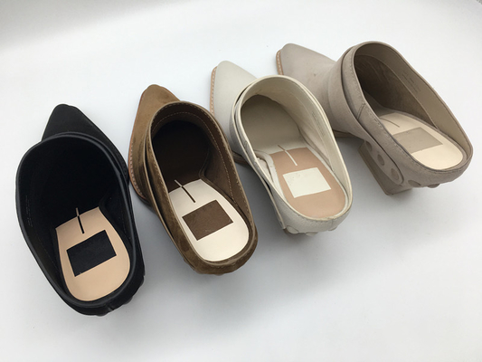 Kapalı Toe Wedge Bayan Deri Elbise Ayakkabı Yumuşak İki Ton Full Wrap Üst